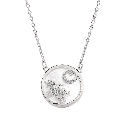 925 Silver Unicorn Mother of Pearl Necklace (Singapore Design)