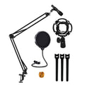 5Core Microphone Stand  Suspension Desk Scissor Boom Arm  w Shock Mount  Dual Layer Pop Filter